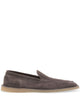 Dolce & Gabbana Dark Grey Calf Suede Moccasins