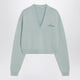 Acne Studios Faded Mint Wool V-Neck Sweater