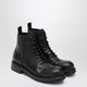Dolce & Gabbana Black Lace-Up Leather Ankle Boot