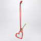 Ganni Heart-Shaped Mirror Bou Red