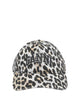 Ganni Brown Logo Animalier Baseball Cap