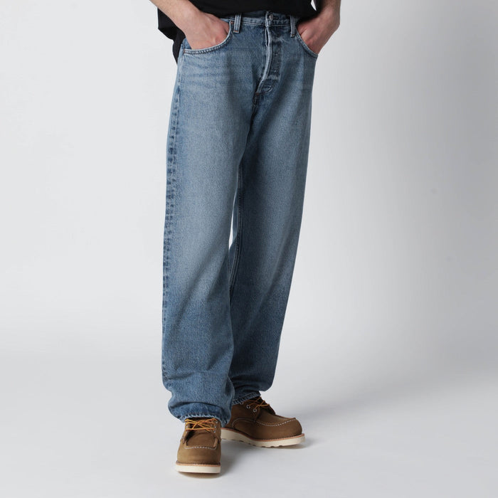 Agolde Blue Friction Jeans In Regenerated Denim
