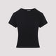 Agolde Black Adine Shrunken Regenerative Cotton T-Shirt