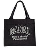 Ganni Recycled Cotton Large Tote Bag
