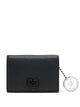 Ganni Car Holder With Flap In Grained Black
