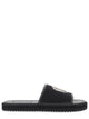 Dolce & Gabbana Black Cotton Leather Flats