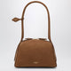 Alaia Small Le Bouledogue Bag In Light Brown Nubuck