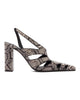 Alaia White Snake Engraved Sandals