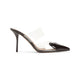 Alaia Chocolate Patent Leather Mule Sandal, 9Cm Heel