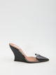 Alaia Le Coeur Pointed Toe Wedge Mules