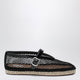 Alaia Mesh And Patent Leather Espadrilles In Black