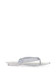 Alaia Silver Fabric Thong Slippers