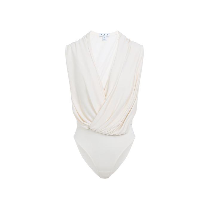 Alaia Sm Natural Hooded Bodysuit