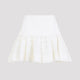 Alaia White Ruffle Wool Mini Skirt