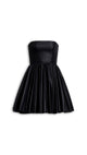 Alaia Black Pleated Mini Skirt Dress