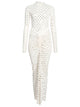 Alaia Draped Fluid Strass Jersey Dress