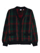 Aspesi Green Check Wool Cardigan