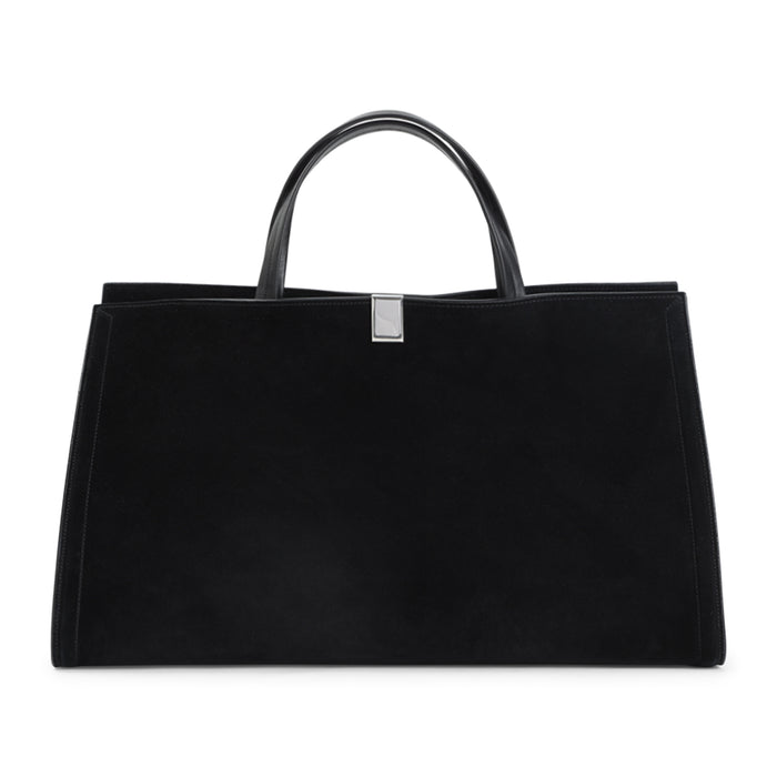 Phoebe Philo Black Kit Cabas Medium Suede Leather Shoulder Bag