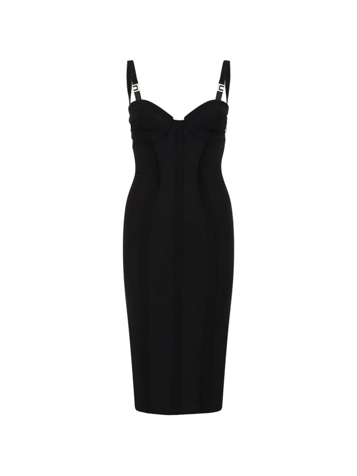 Elisabetta Franchi Lightweight Crêpe Dress With Raw-Cut Fabric