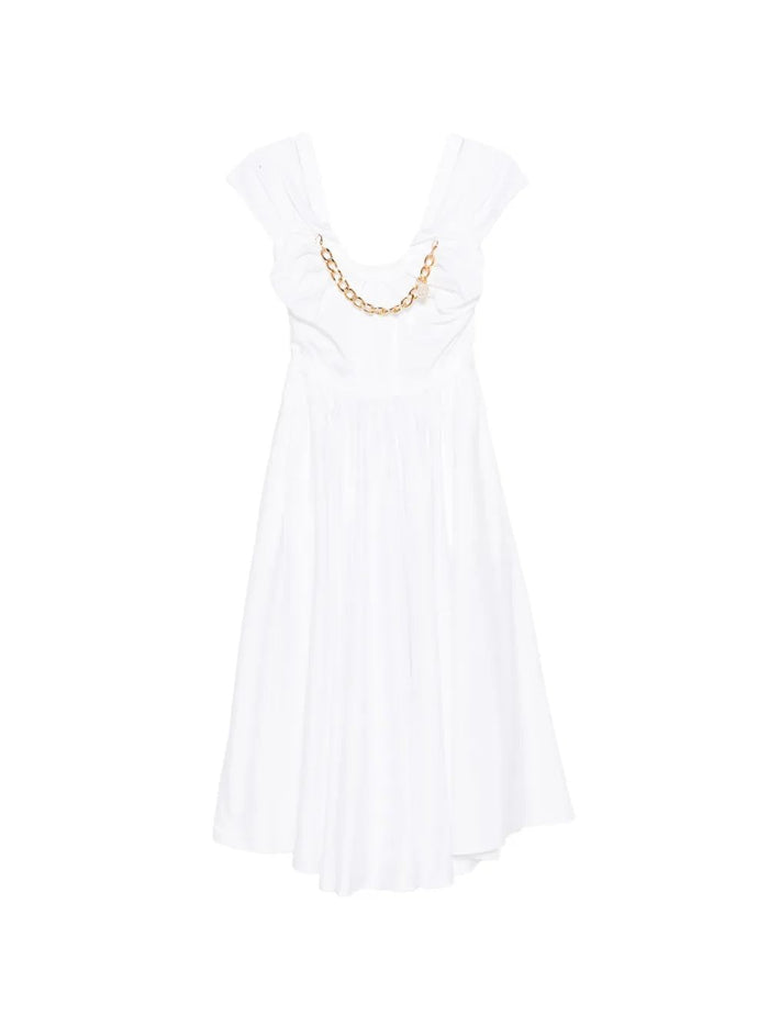 Elisabetta Franchi White Viscose Dress