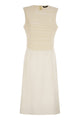 Fabiana Filippi Midi Dress With Crochet Bodice And Fluid Skirt