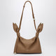 Loewe Scarf Mini Handbag In Smooth Calfskin Mocha