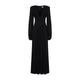 Elisabetta Franchi Black Long Jersey Lurex Dress
