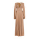 Elisabetta Franchi Suede Long Jersey Lurex Dress