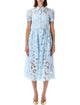 Self-Portrait Self-Portrait Blue Lace Midi Dress