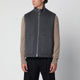 Lardini Grey Zip-Up Vest In Wool And Cashmere