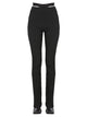 Andreadamo Ribbed Trousers With Cut Out Belt