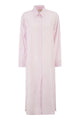 Mc2 Saint Barth Long ‘Shirtdress’ Shirt In Striped Cotton Poplin