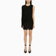 Andreādamo Black Viscose One-Shoulder Dress With Drape