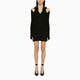 Andreadamo Black Ribbed Mini Dress With Cut-Out