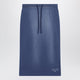 Acne Studios Navy Blue Cotton Skirt With A Splatter Effect