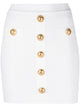 Balmain Chic Button-Detail Knitted Miniskirt.