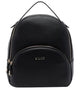 Liu Jo Black Calf Leather Logo Plaque Bag