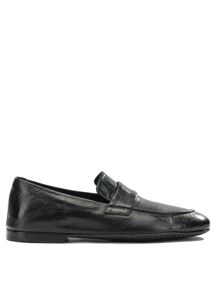 Officine Creative Black Leather Loafers