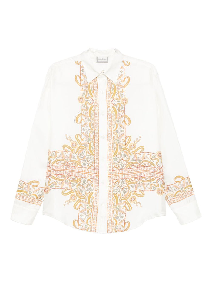 Pierre Louis Mascia Embroidered Silk Shirt