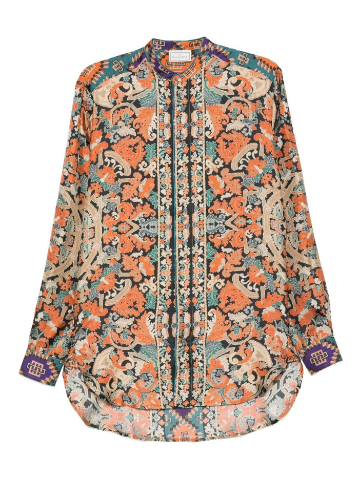 Pierre Louis Mascia Printed Silk Shirt