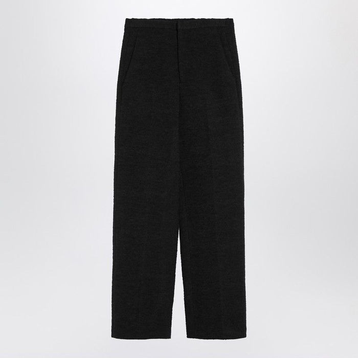 Loulou Studio Black Straight Bouclé Trousers