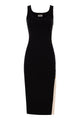 Elisabetta Franchi Knitted Dress With Shiny Viscose Bands