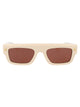Alexander Mcqueen Ivory Acetate Sunglasses