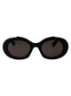 Alexander Mcqueen Black Black Grey Acetate Sunglasses