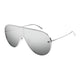 Alexander Mcqueen Silver-Silver-Silver Metal Sunglasses