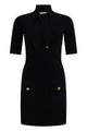 Elisabetta Franchi Mini Knitted Dress With Scarf