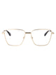 Alexander Mcqueen Gold-Gold-Transparent Metal Glasses