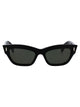 Alexander Mcqueen Black-Black-Grey Acetate Sunglasses