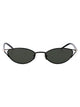 Alexander Mcqueen Black-Black-Grey Metal Sunglasses