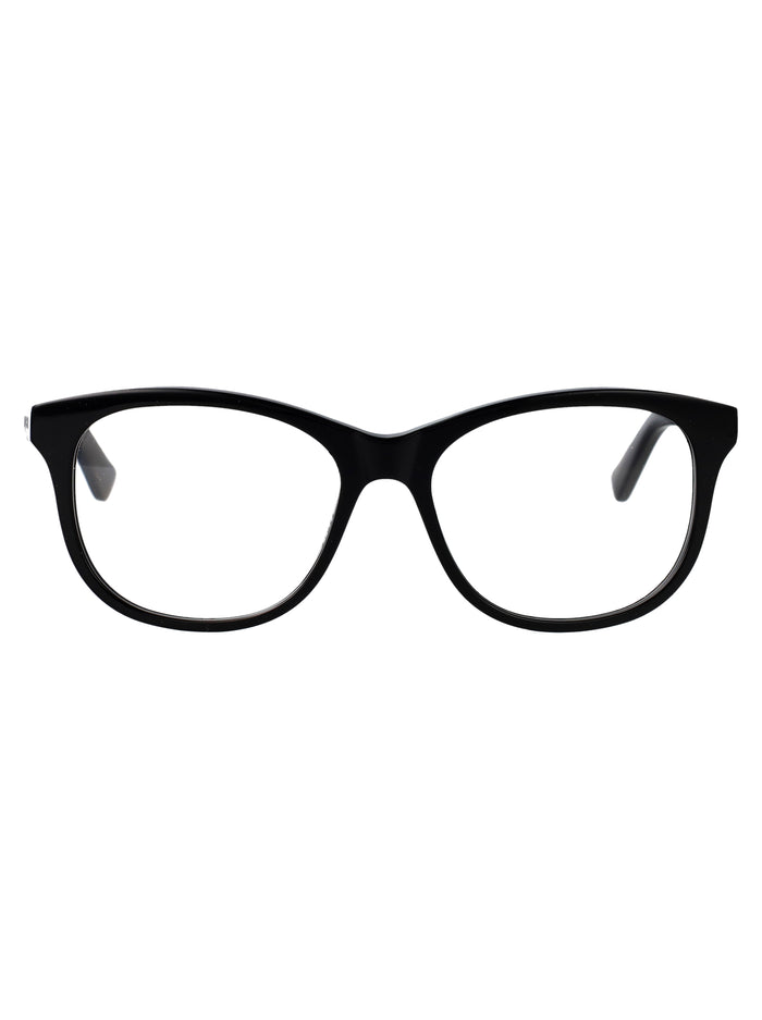 Alexander Mcqueen Black-Black-Transparent Acetate Glasses